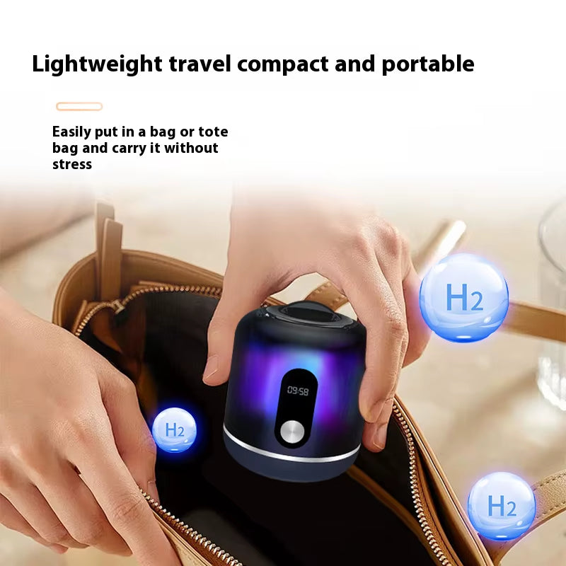 Portable Rechargeable Hydrogen Water Generator USB Powered Hydrogen Water Cup SPE PEM Technology for Home, Car, Outdoor Use